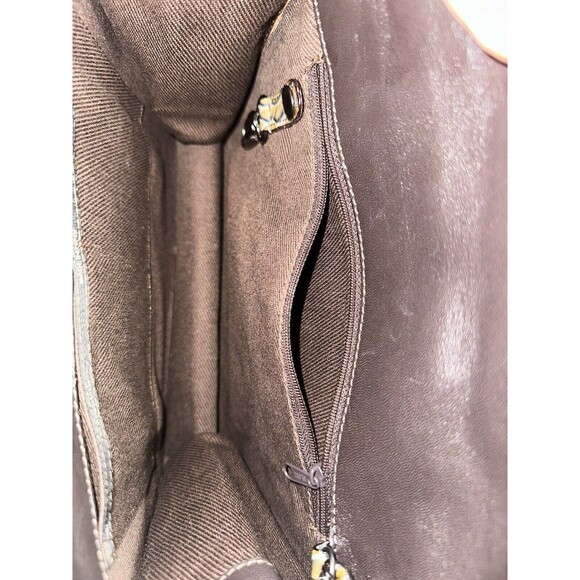 Donald J Pliner Patent Python Print Satchel Handbag - Picture 8 of 8